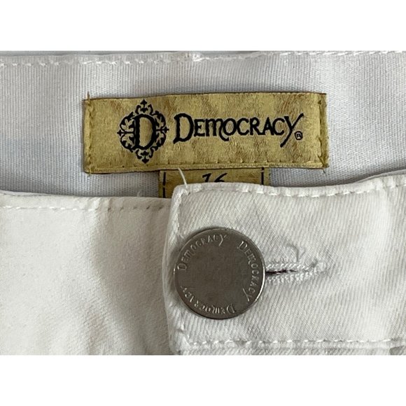 Democracy Women's Capris Pants "Ab Technology" 16 White Cotton - Picture 3 of 6